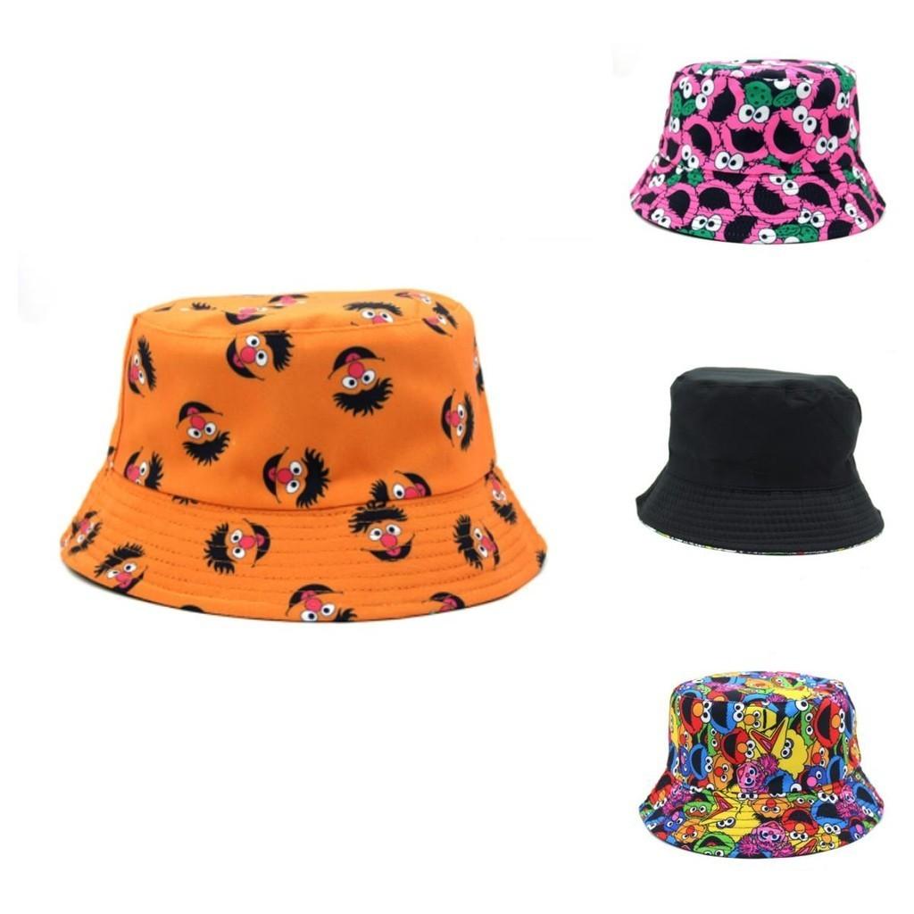 Hip-Hop-Style-Sesamstraßen-Fischerhut als Sonnenschutz