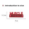 1Pc 3D Metal Muscle Edition Logo Car Front Grille Badge Side Fender Rear Trunk Emblem Sticker Decal