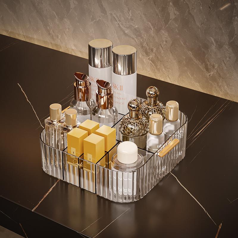Household Cosmetics Storage Box, Lipstick And Skincare Shelf, Desktop Makeup Box, Dressing Table And Bathroom Suitable