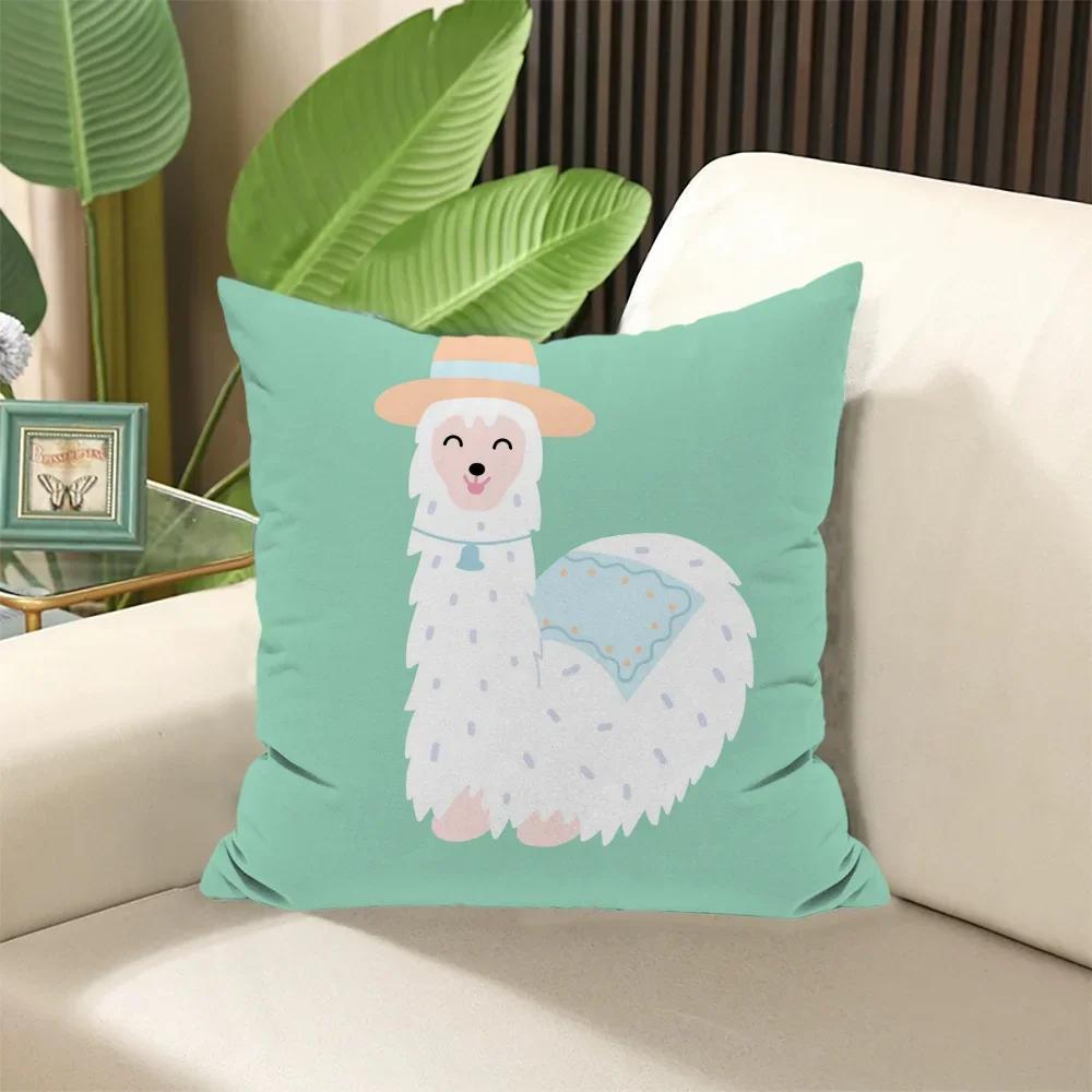 Alpaka Kissenbezug Kissenbezüge  ×  Gefüllte Kissen Dekokissen für Sofa Bezüge × Elegantes Zimmer Schlafen Heimtextilien