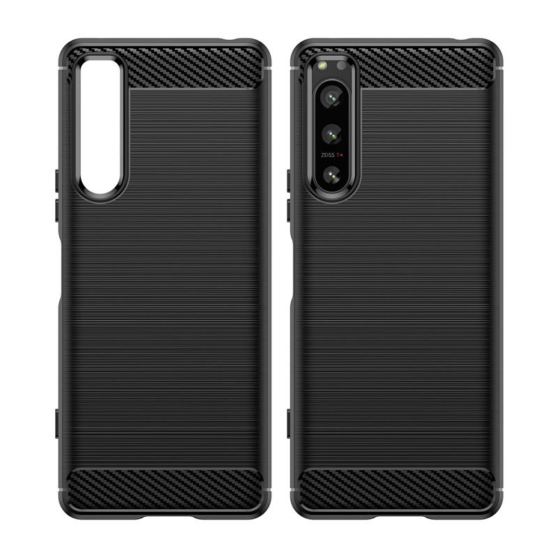 For Sony Xperia 5 IV Case For Sony Xperia 5 IV Cover Back Soft TPU Bumper Carbon Fiber Phone Case For Sony Xperia 5 IV Fundas