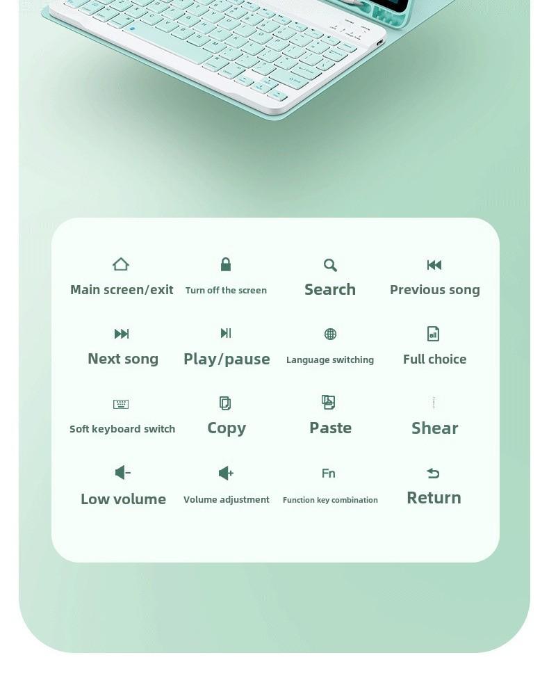 Schutzhülle mit magnetischer Bluetooth-Tastatur für iPad Air 5 & 9. Generation, sturzsicher, umfassend