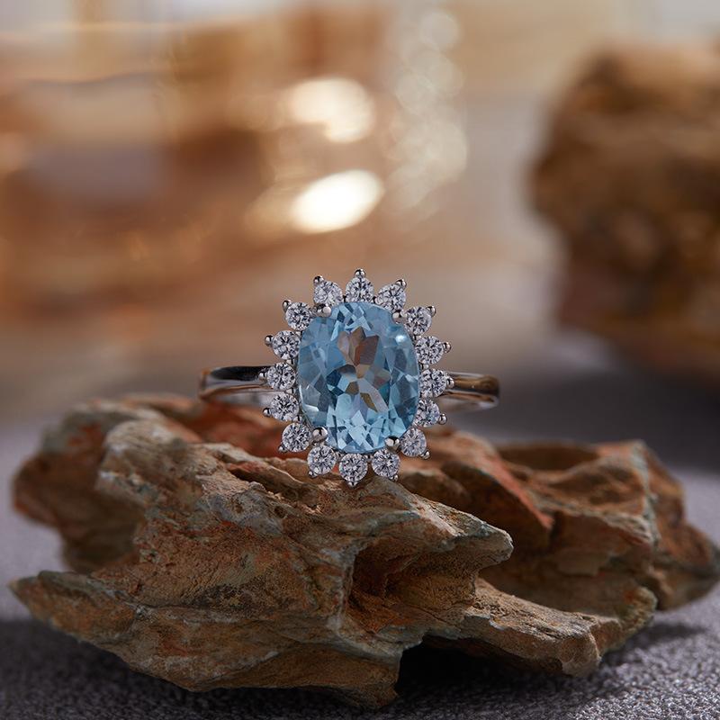 Princess Diana Premium S925 Sterling Silver 18K Gold Natural Treasure Necklace Pigeon Egg Pendant Clavicle Chain Does Not Fade