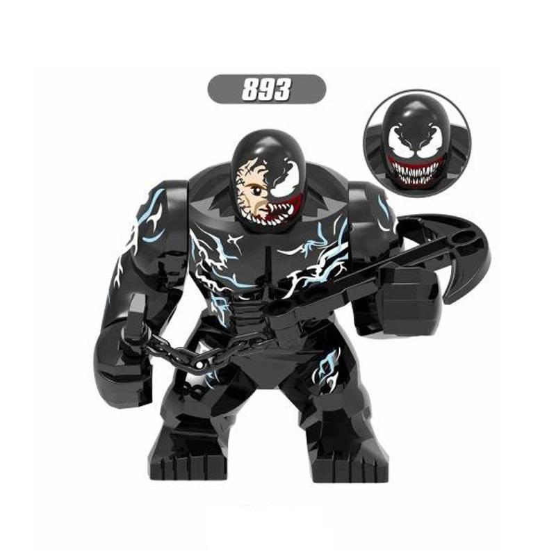 Non-Toxic Superhero Figure Panther Red Hulk Big Size Crocodile Thanos Hulk Building Blocks Children Assembled Educational Toys