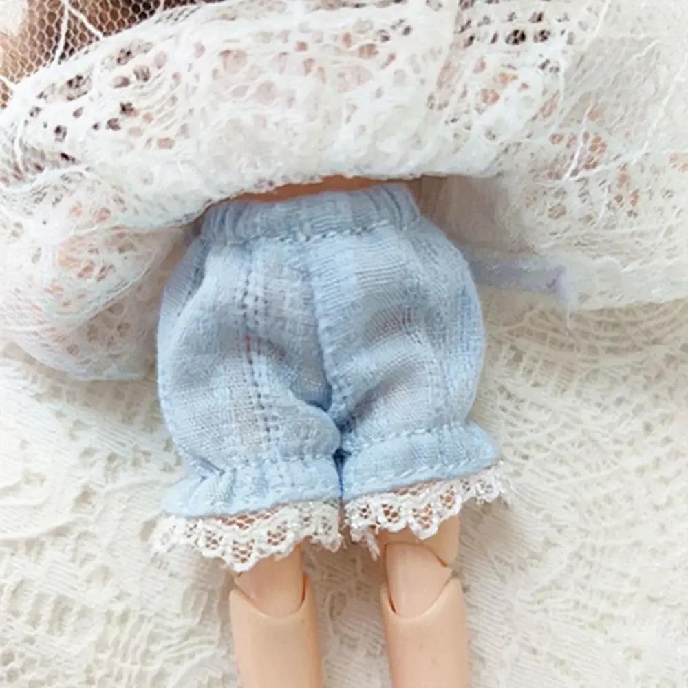 Obitsu11 Clothes Cotton Lace Shorts Cute Lantern Pants For Ob11 Doll Clothes Accessories Casual Wears Trousers For 1/12 Bjd Doll
