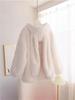 Women's Faux Lamb Wool Fur Coat with Rabbit Ears - Eco-Friendly, Cute, Loose, Thickened, Autumn/Winter 2025 Collection
