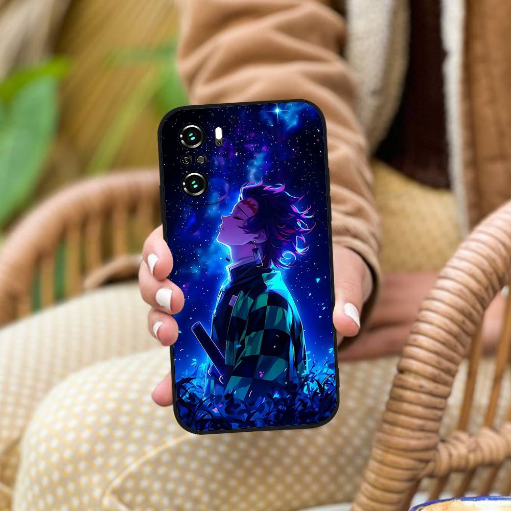 Cool H-demon Slayer Kimetsu No YaibaS Phone Case For Slim Black Xiaomi 11 12 Redmi Note 11 5G 8T 9A 9 10T Note 8 9 12S Ultra Sh
