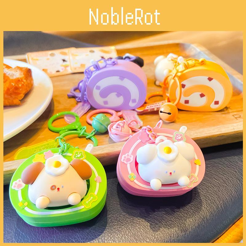 Poached Egg Dog Keychain With Cute Design For Kids And Teens Gift