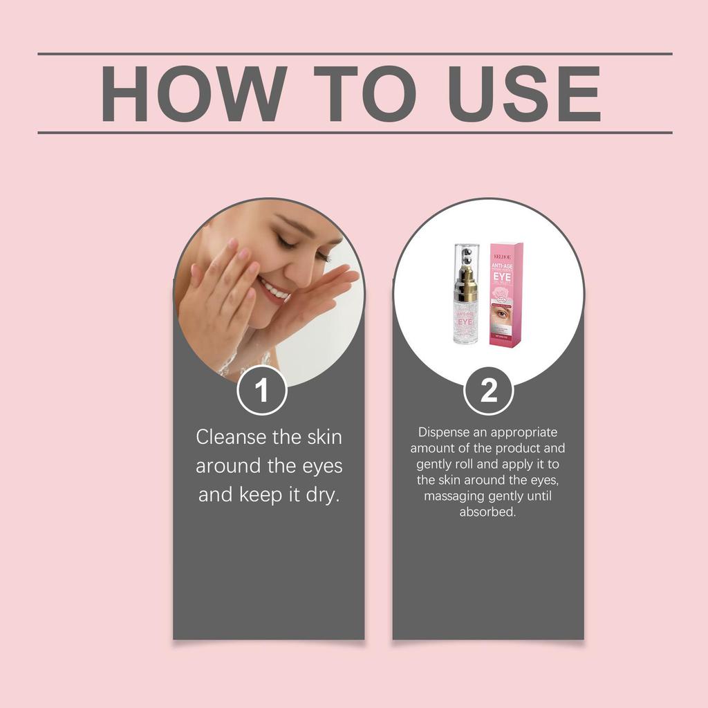 EELHOE Collagen Eye Gel Roller: Hydrating, Nourishing, Refreshing, Non-Greasy Formula for Under-Eye Care