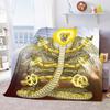 Cobra Theme Blanket Animal Print Flannel Blanket Soft Comfort Blanket Bedroom Living Room Decorative Blanket