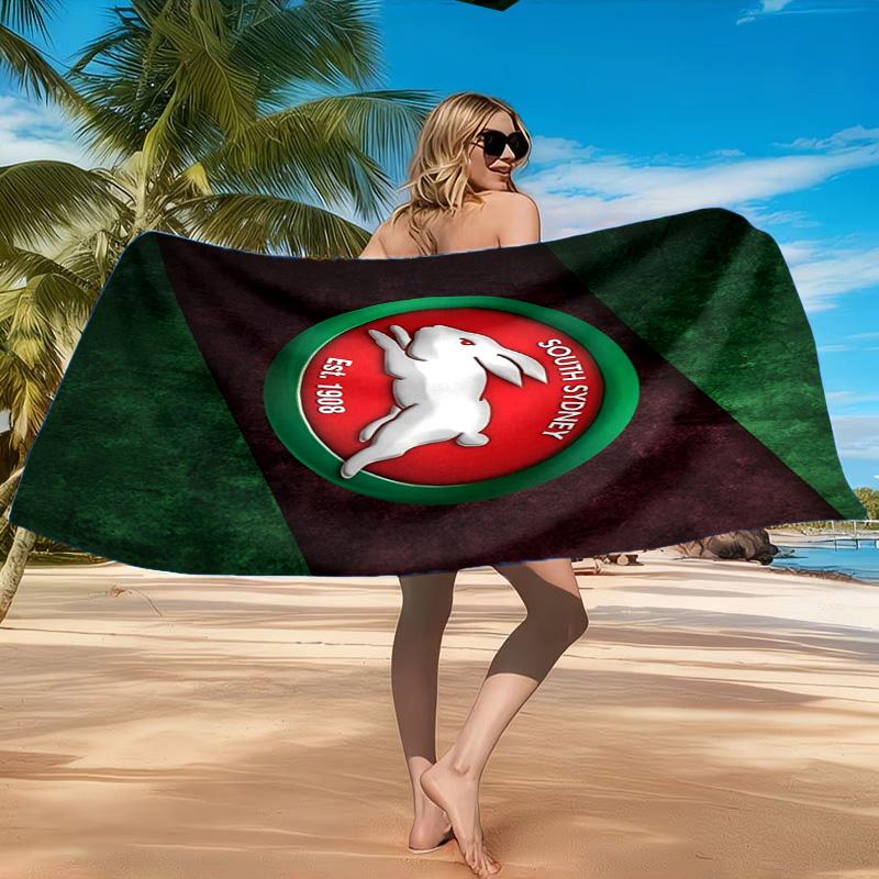 Asciugamano da Spiaggia con Design del Logo Rabbit NRL, Asciugatura Rapida, Facile da Curare, Adatto Sia per il Fitness che per le Vacanze al Mare, Essenziale per lo Sport