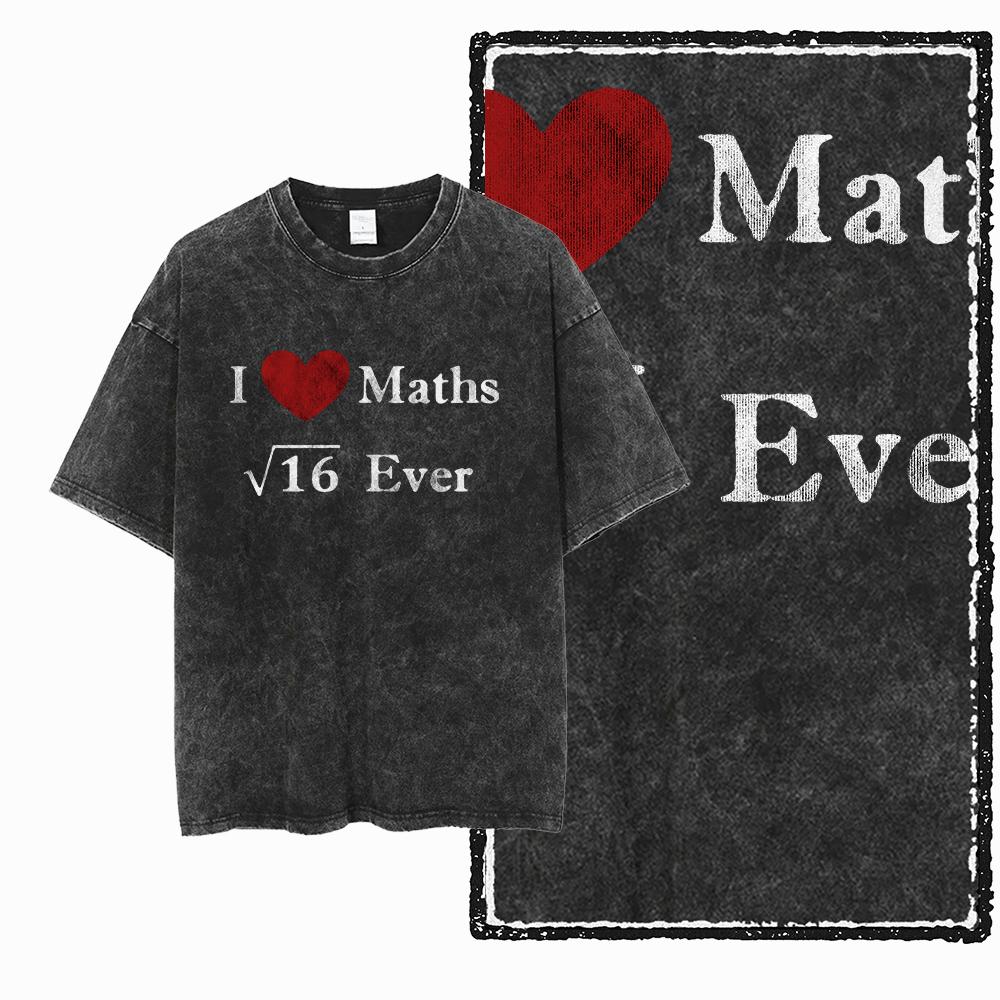SC MATH THEME PAI Printed Cotton Acid Washed Exclusive Graphic Unisex T Shirt Cool Streetwear Men Tshirts Big Size Tee for men