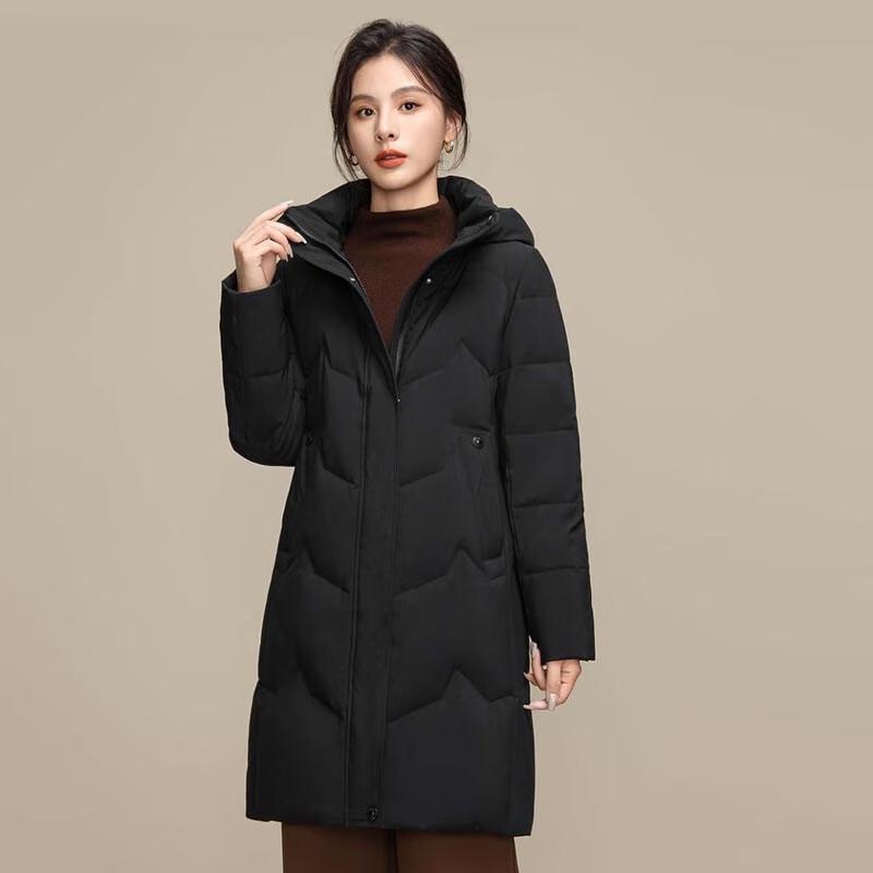 XueZhongFei Women's Autumn/Winter Mid-length Simple Down Jacket X40141208F
