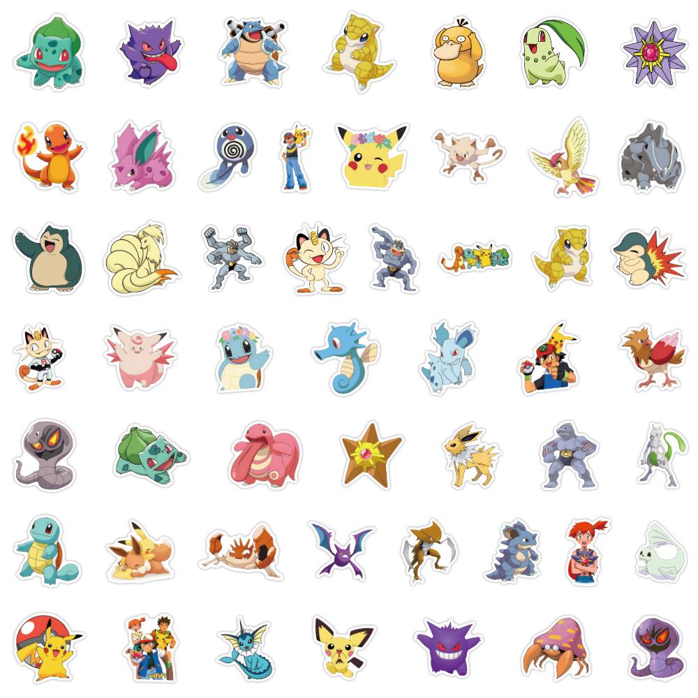 200 Pokémon Pikachu Waterproof Stickers for Kids: DIY Decoration for Notebooks and Phones