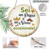 2D Flat, 1pc 7.87inchs Vintage Aluminum Sign, Italian Humorous Quotes for Dads And Grandpas, Decorative Plaque Suitable for Bedroom, Living Room
