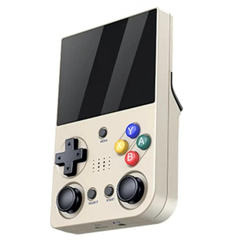 

M21 ретро портативная игровая консоль с высоким разрешением 3,5-дюймовый IPS экран со встроенными 20000 игр 3D большой для PS1 детский подарок M21 бежевый