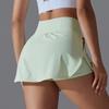 Women Yoga Short Skirts With Porkets Elastic Slim High Waist Sports Skirts Black Summer Hot Girl Skirts