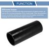 Single 68mm 2.68"ID 200mm 7.87"Length 0 Degree Black Car Silicone Hose Universal