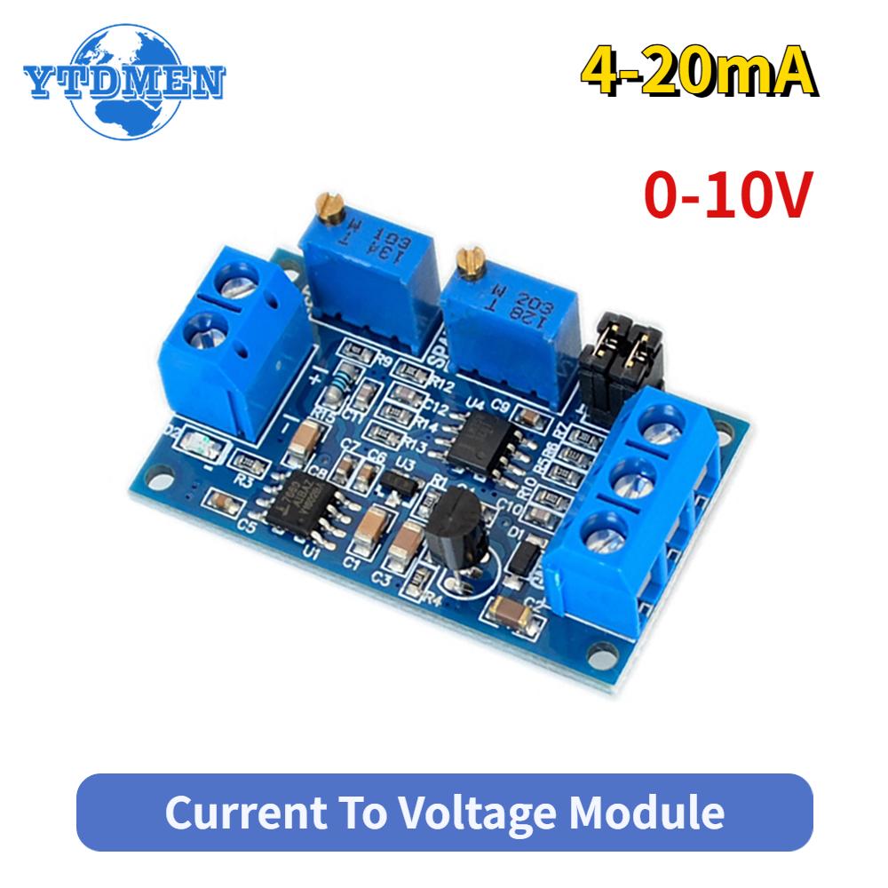 

Current To Voltage Module 0 -20mA / 4 -20mA To 0-3.3V 5V 10V Voltage Transmitter Signal Converter Modules синій