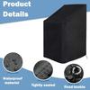 Timisea Outdoor Stacking Chair Cover 420D Oxford Waterproof UV Resistant 75x75x120cm
