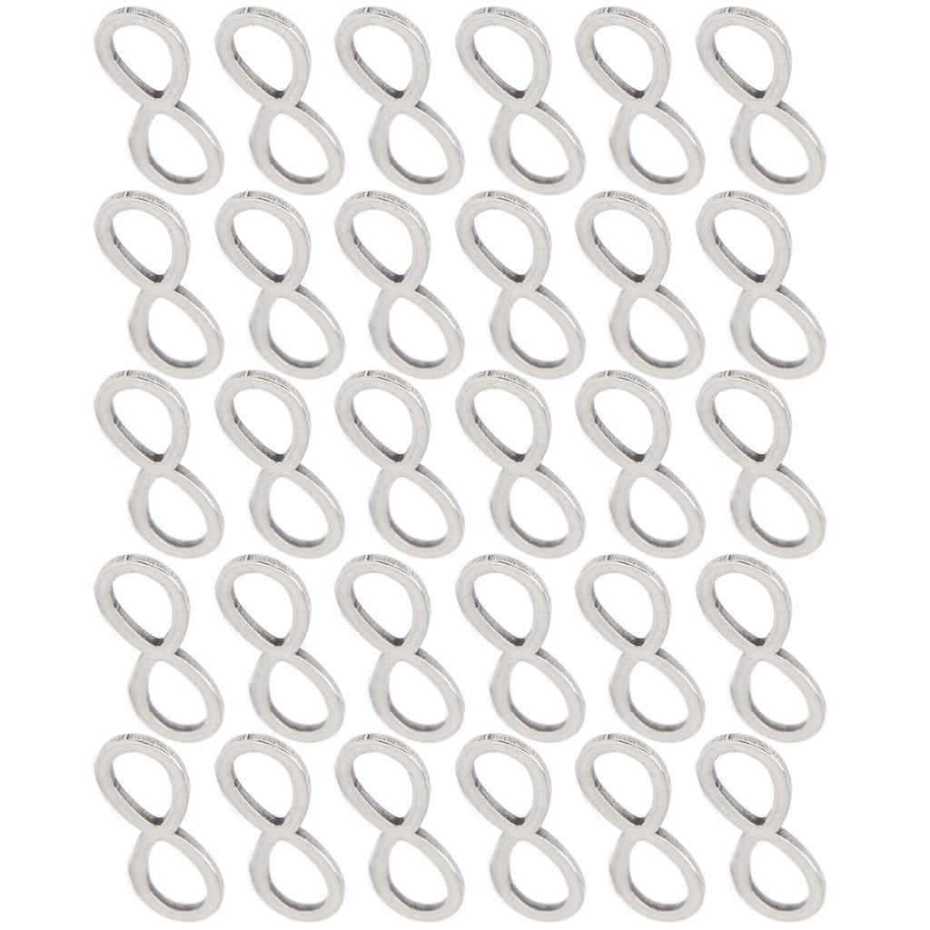 30Pcs Stainless Steel Hollow Pendant Bezel 8Shape Metal Resin Frame Jewelry Making Open Bezel