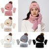 Outdoor Hat Scarf and Gloves Suit Stylish Streetwear Knitted Hat Winter Warm Hat for Outdoor Activity
