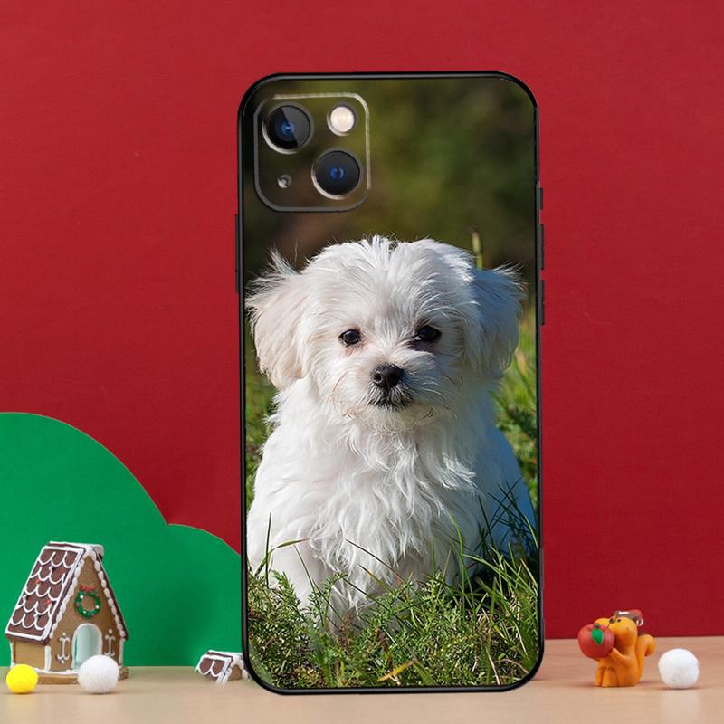Maltese Dog Puppies Phone Case For iPhone 16 15 Plus 11 12 13 14 Pro Max Mini XS X XR 16e Back Cover Shell