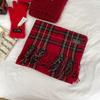 Écharpe d'hiver rouge: Cache-cou mignon de style coréen pour femmes et couples - Cadeau parfait pour le Nouvel An et Noël