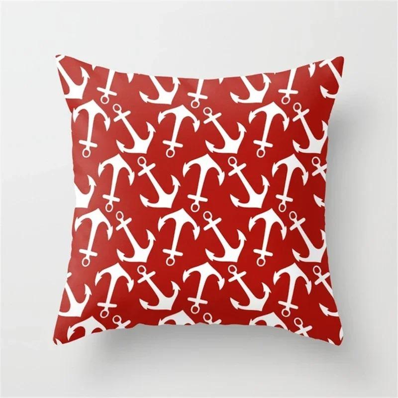 Cute Red Print Geometric Red Plaid Pink Lolita Pillow Cover Decorative Modern Nordic Throw Pillow Cover
