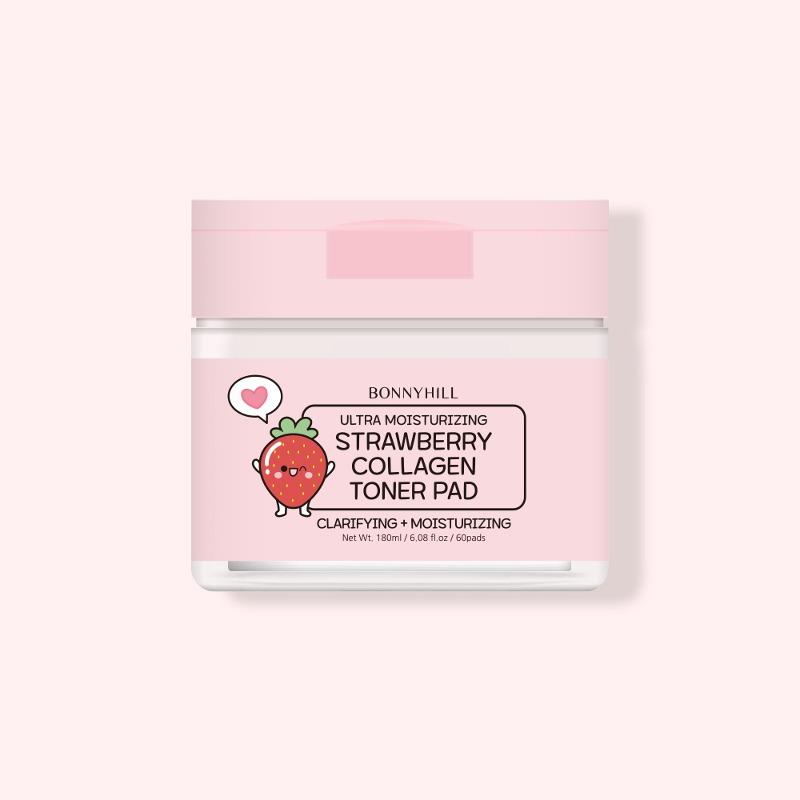 

Bonnyhill Strawberry Collagen Facial Toner Pad (60 pads)