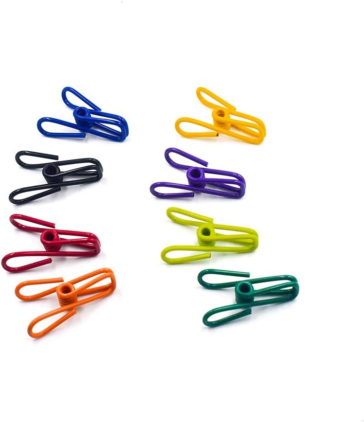 Chip Clips Utility PVC-Coated Steel Clip for Food Package Chips Bag Clothes Paper Pack of 16 2 Inch
