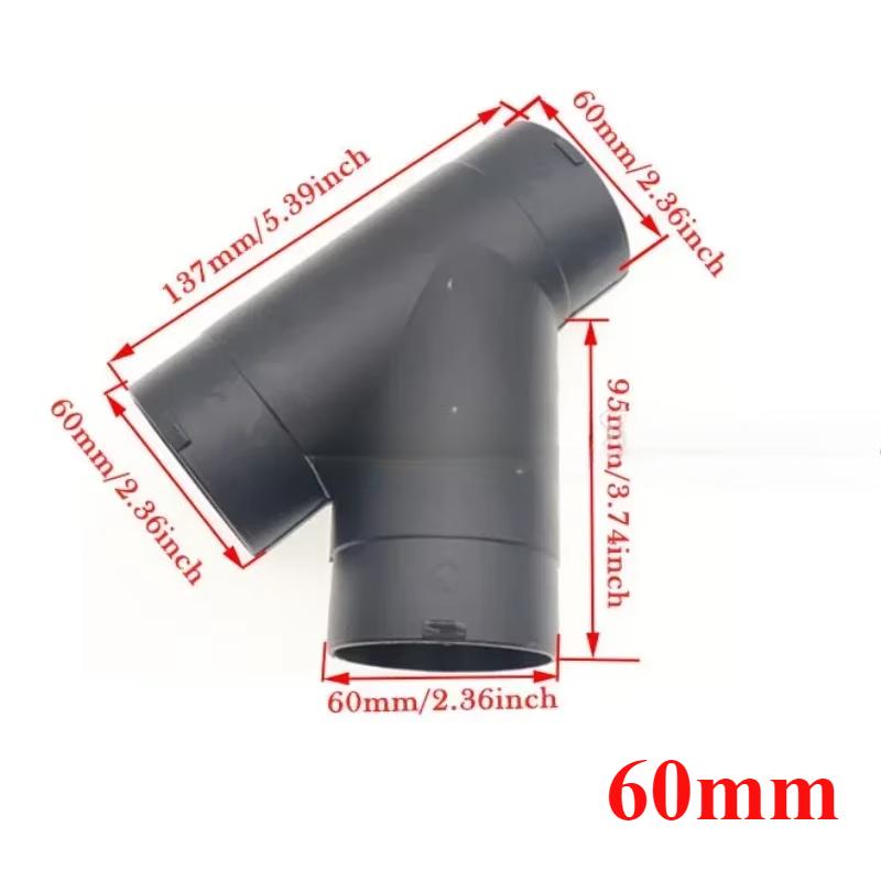 42mm/60mm/75mm/90mm Air Vent Ducting T Y L Piece Elbow Pipe For Webasto Diesel Parking Heater Outlet Exhaust Connector Joiner