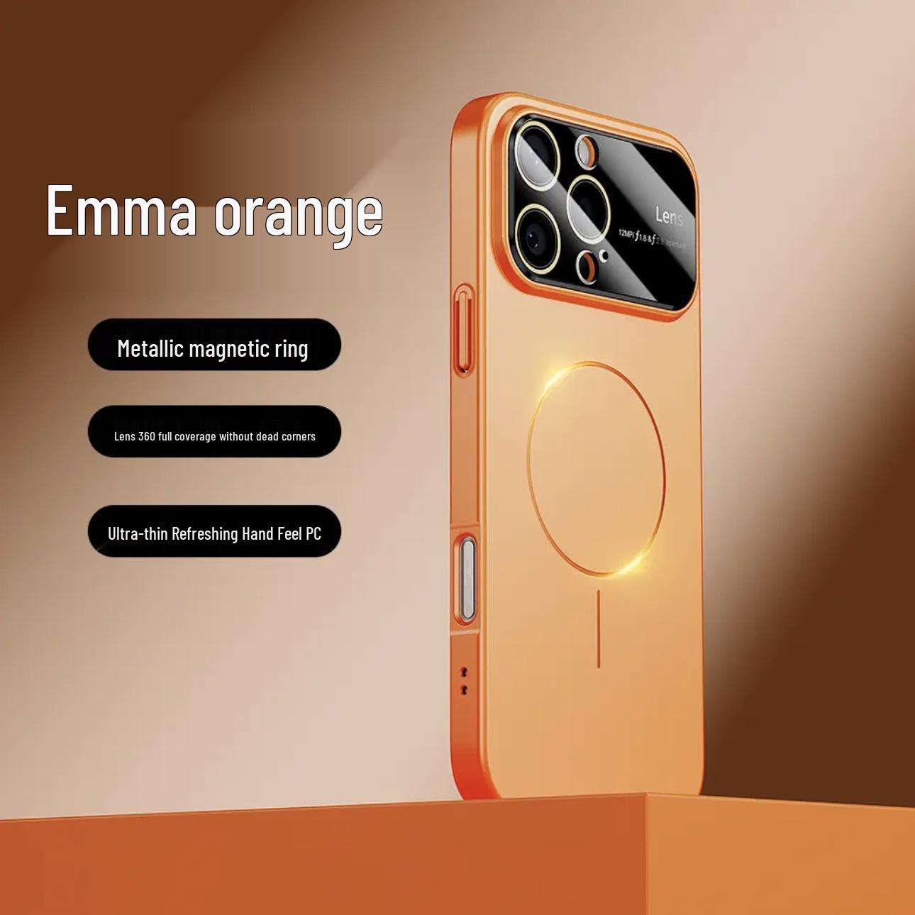 

Матовый магнитный чехол для iPhone 17 Pro Max с большим окном и кольцом для защиты от падений 17 PRO
