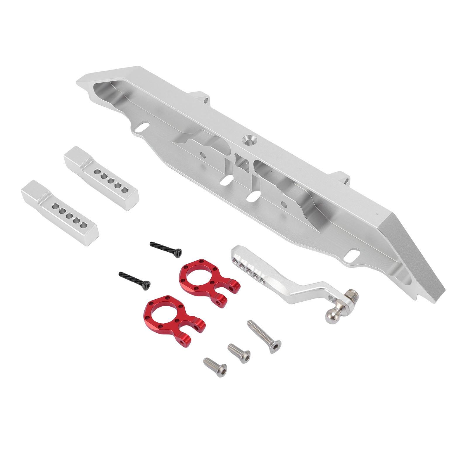 

Задній бампер RC з фаркопом Срібний Алюмінієвий сплав Задній бампер для RC автомобіля-краулера для заміни