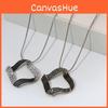 Trendy Korean Inspired Geometric Necklace For Women Chic Retro Sweater Decoration