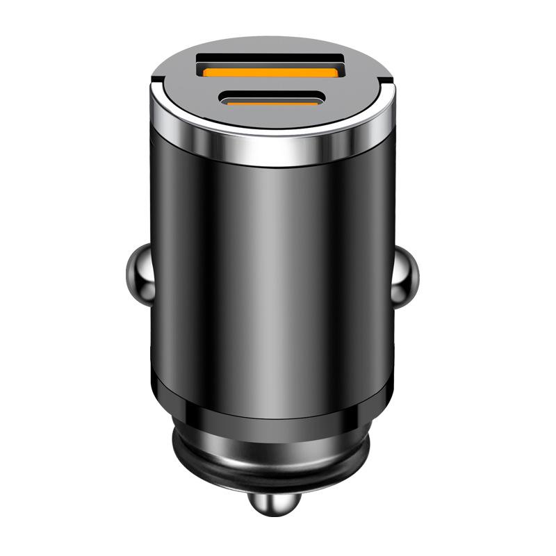 Aluminum Alloy 100W Mini Pull Ring Car Charger with PD30W