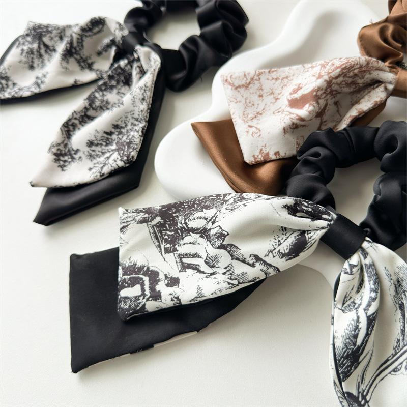 New Chinese Style Rabbit Ear Headband High Elasticity Braided Hair Accessories Ponytail Headpiece Girl Hair Accessoires Hair Tie