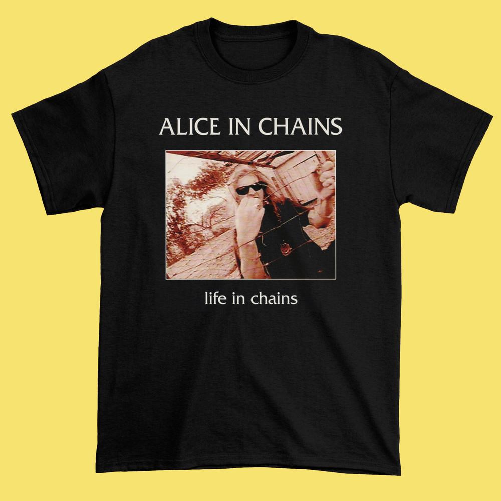 Alice In Chains-Life In Chains Унисекс S-234XL Белая Футболка E500 Унисекс Футболка S