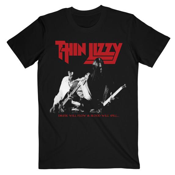 Thin Lizzy Band T-shirt The Drink Will Flow Shirt Official / New S