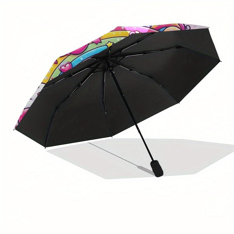 1pc Hello Kitty Rainbow Clouds Umbrella with Plastic Handle,Suitable for All Seasons Home Travel Outdoor UmbrellaSanlio531