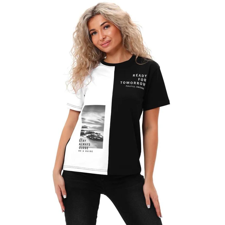 

Women 3D Printed Short Sleeve O Neck T Shirt Polyester Summer Tees 6XL