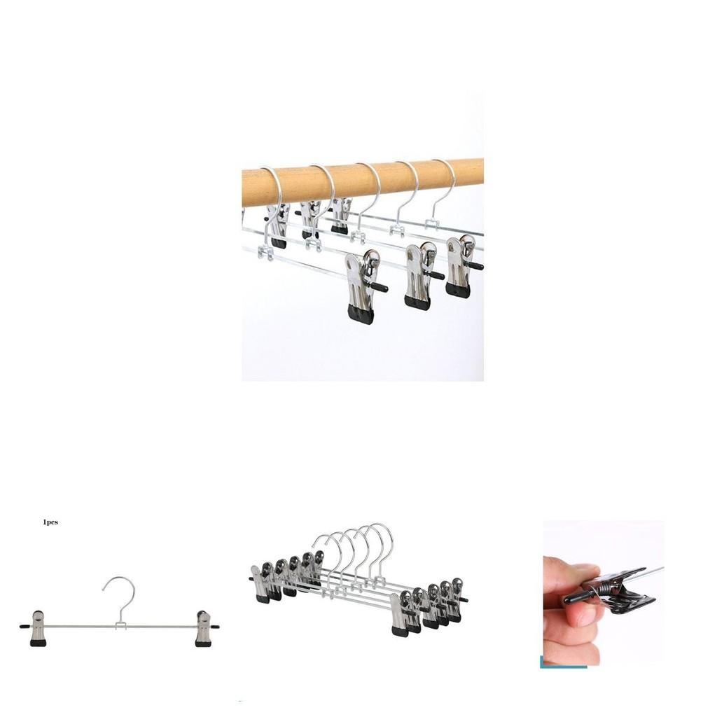 Durable Metal Clip Coat Hangers For Closet Organization With Non-slip Racks For Pants