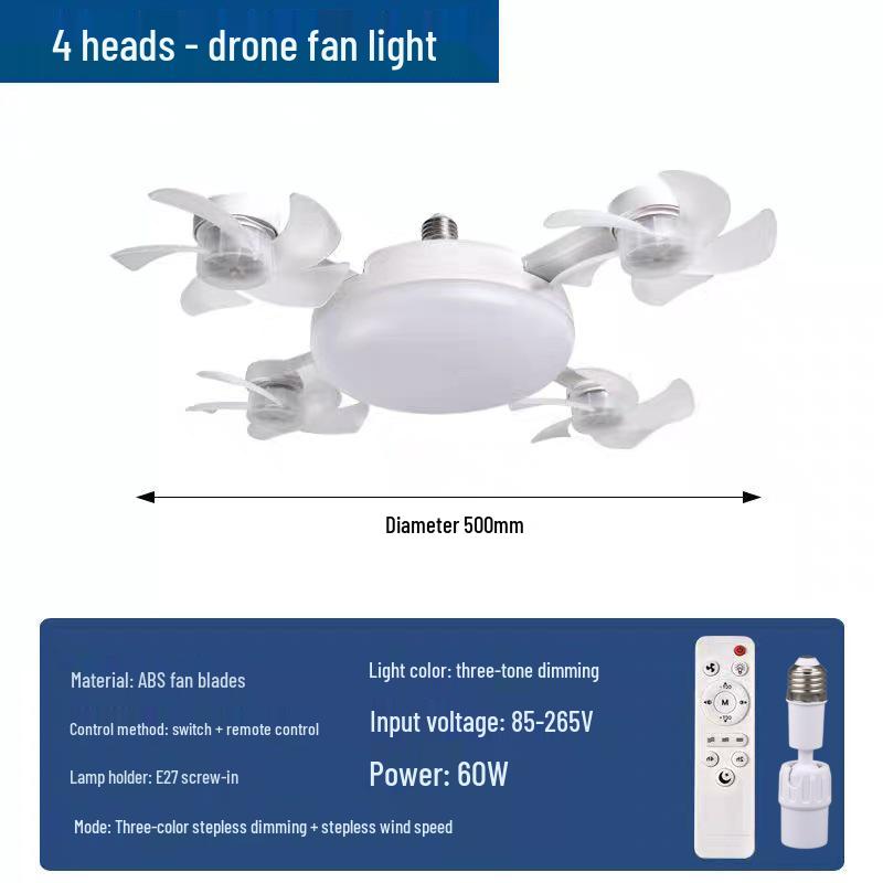 Nordic Smart Ceiling Fan with Silent Operation & Remote, Energy-Saving Eye Protection Light for Bedroom