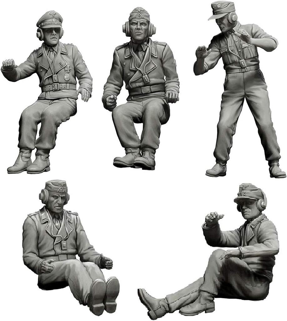 Master Box German Tank Riding 5 Tank Soldiers Plastic Model MB35201 1/35 1944-45