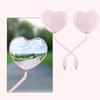 8mm Cute Heart Shape Motorcycle Rearview Mirror HD Anti-Glare Universal Electric Bike Scooter Battery Car Convex Mirror Decor