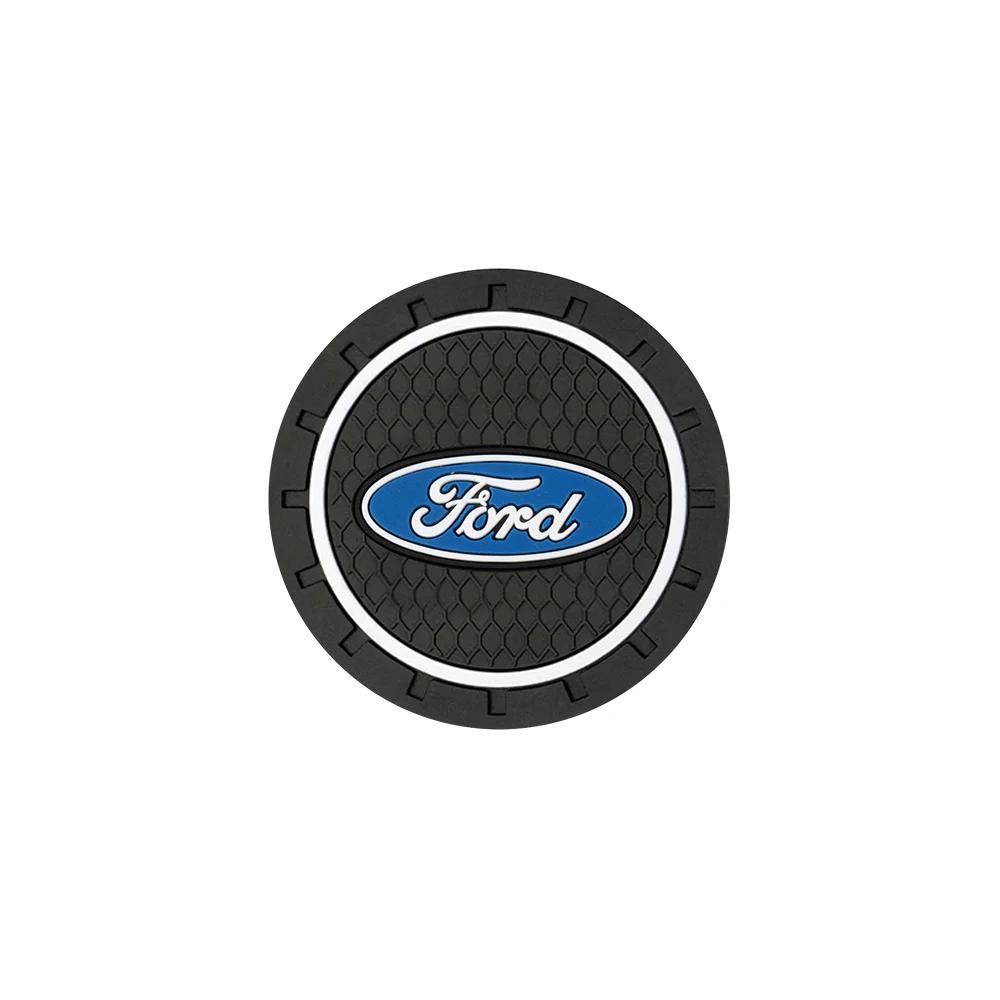 

Car Sticker Hot For Ford 1/2pc Car Badge Water Cup Holder Anti-slip Pad Mat Bottle Slot Coaster For Ford Fiesta Mondeo Fusion Ex
