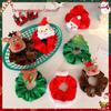 Reindeer Santa Christmas Scrunchie: High Elastic Hair Tie for Women, Festive Headwear E18