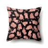 Polyester Pillow Case Automobile Decoration Home Printed Pillow Case Waist Cushion Cover Car Cushion Head Cushion Cover