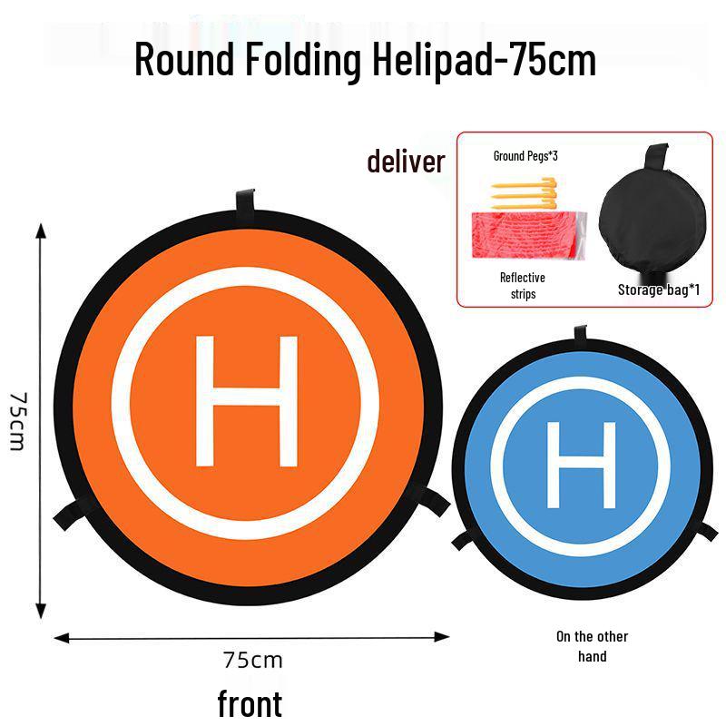 Foldable Drone Landing Pad: 55x75x90cm Portable Aerial Coordinate Mat