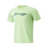 Li Ning Fitness Series Logo Letter Round Neck Comfortable Versatile Quick-Dry Short Sleeve T-Shirt Men Tops Laurel-Green ATSU021-8